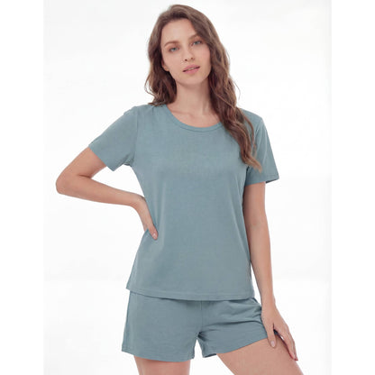 Bamboo Cotton Women's Pajama Set Soft Breathable