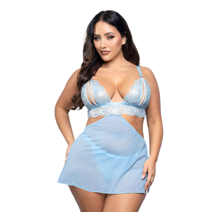 Bralette, Detachable Skirt & Pearl G-string