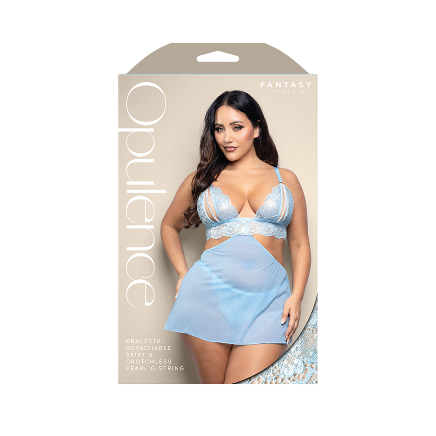 Bralette, Detachable Skirt & Pearl G-string