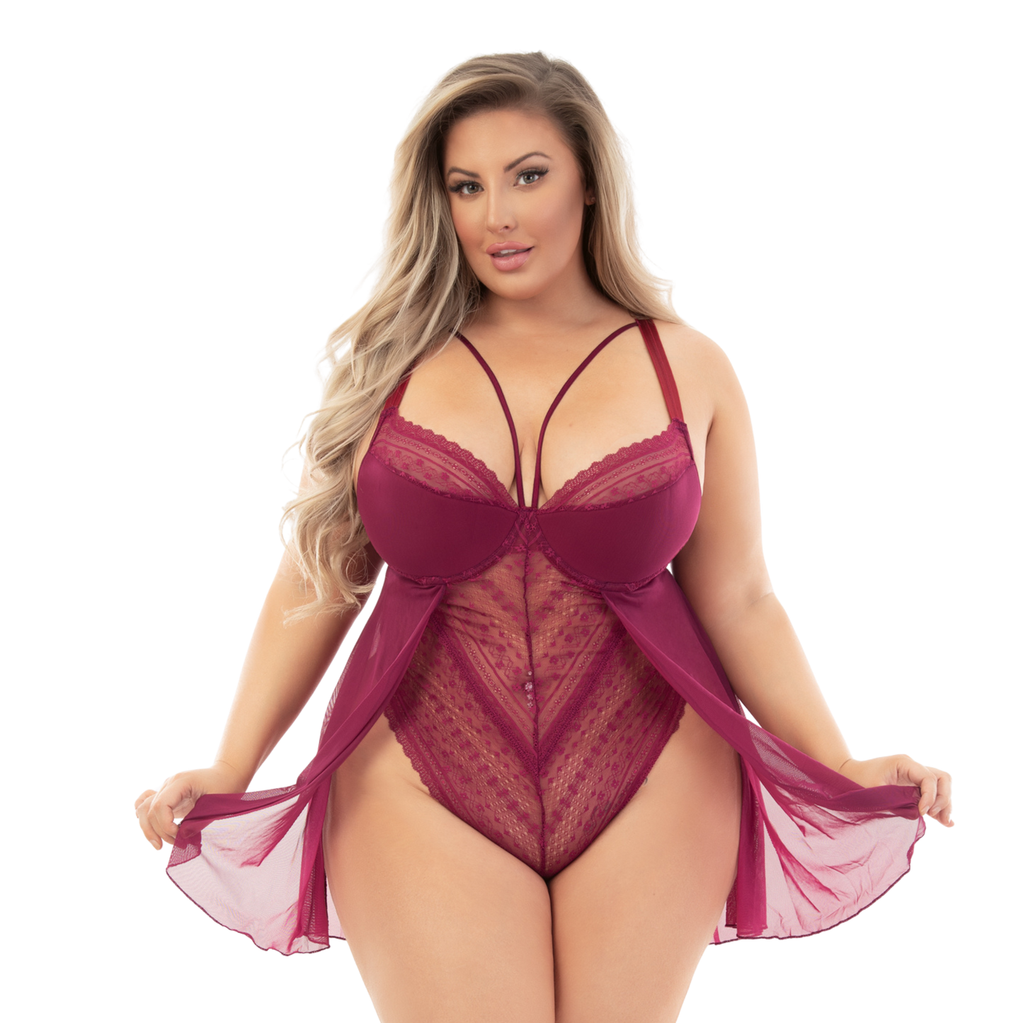 Lace & Mesh Teddy Doll
