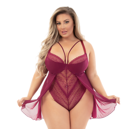Lace & Mesh Teddy Doll